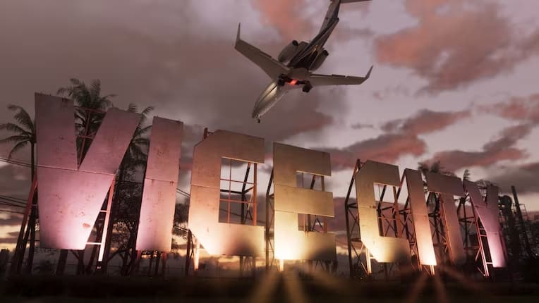 Insegna Vice City al tramonto in GTA VI